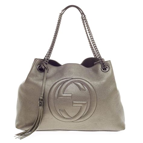 gucci backpack with chain straps|Gucci shoulder tote bag.